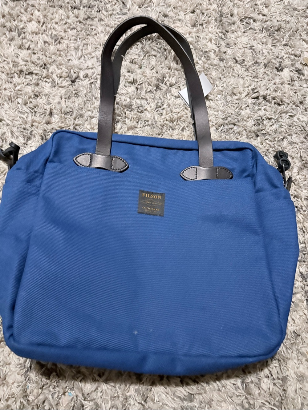 Filson Hermlock Tote with Black Leather Handles - Picture 8 of 13